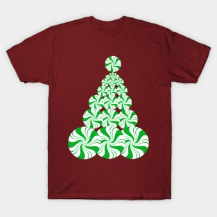 Christmas Green Peppermint Tree T-Shirt